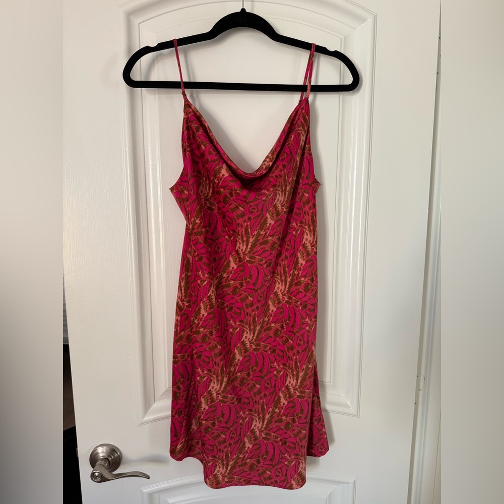 Cowl neck mini dress